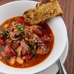 Seafood and Whole Wheat Farro Soup<br>
